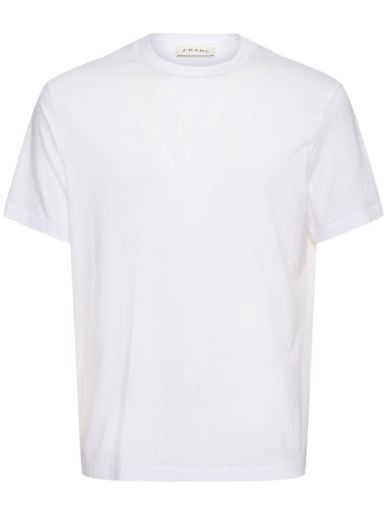 Frame: T-shirt in di cotone leggero - Bianco - men_0 | Luisa Via Roma