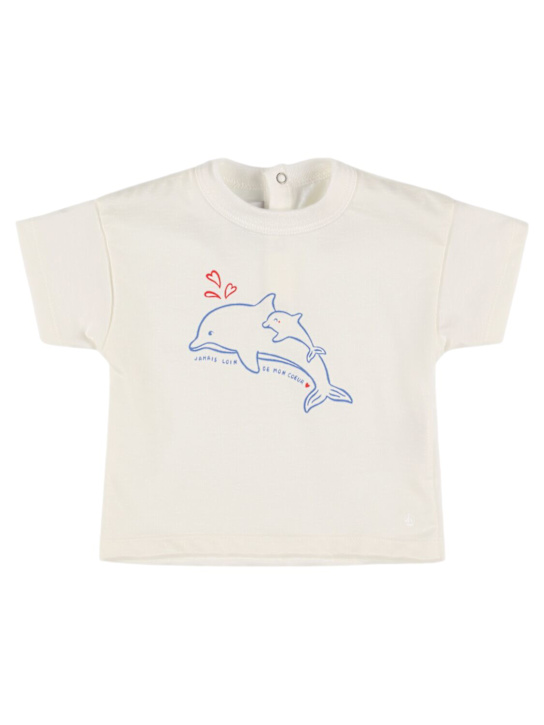 Petit Bateau: Printed cotton jersey t-shirt - kids-boys_0 | Luisa Via Roma