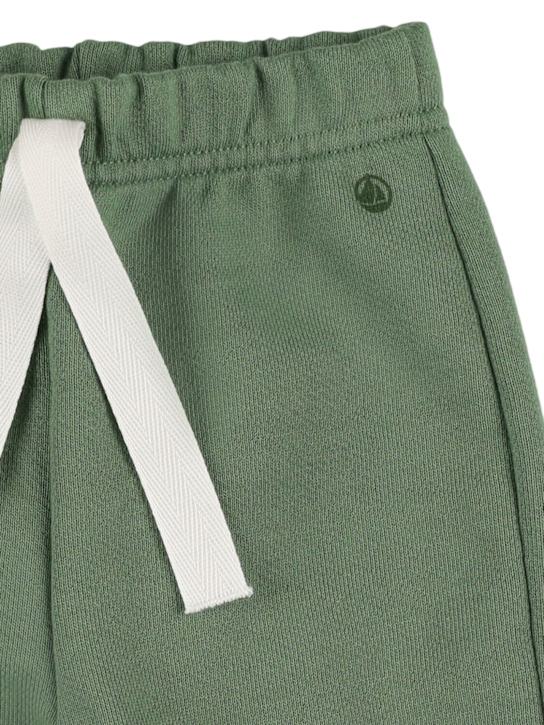 Petit Bateau: Cotton jersey pants - Green - kids-boys_1 | Luisa Via Roma