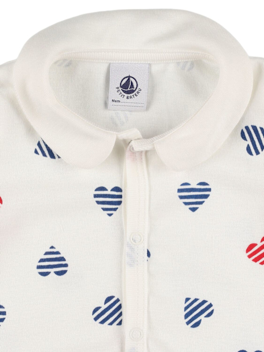 Petit Bateau: Tutina in jersey di cotone - Bianco - kids-girls_1 | Luisa Via Roma