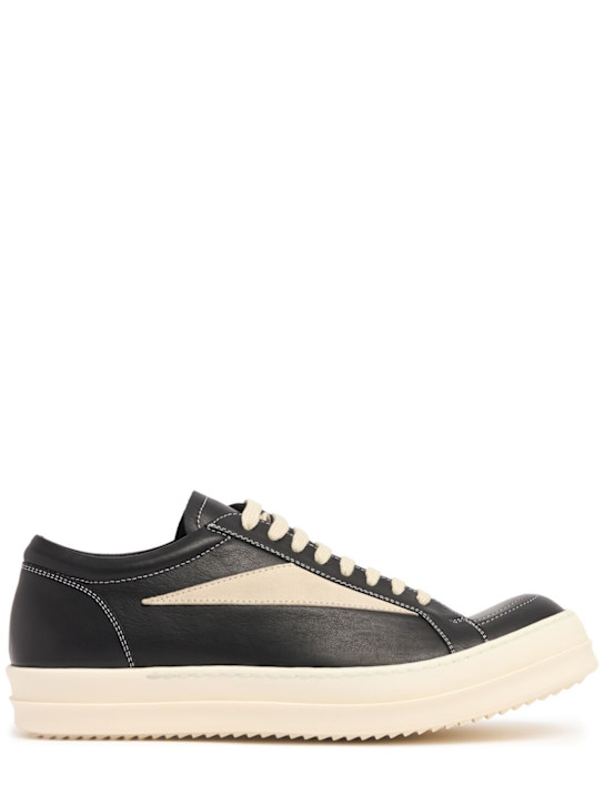 Rick Owens: Sneakers "Vintage" - Black/Milk/Milk - men_0 | Luisa Via Roma