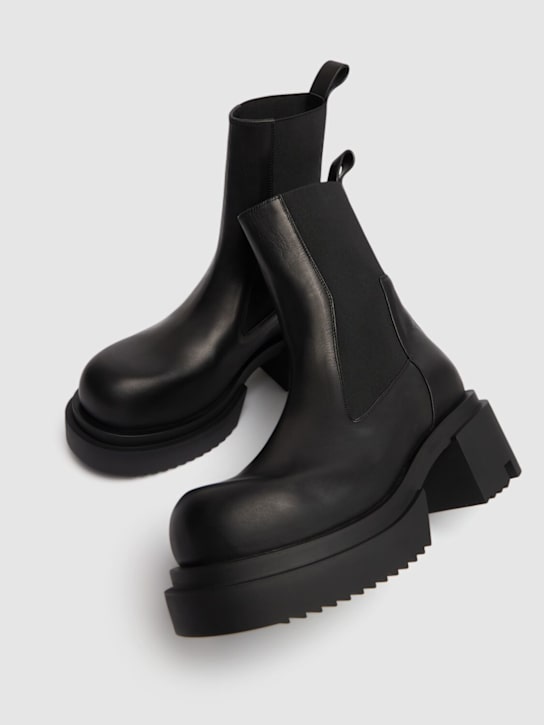 Rick Owens: Beatle leather boots - Black - men_2 | Luisa Via Roma