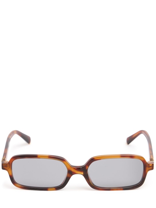 Miu Miu: Occhiali da sole quadrati Regard in acetato - women_0 | Luisa Via Roma