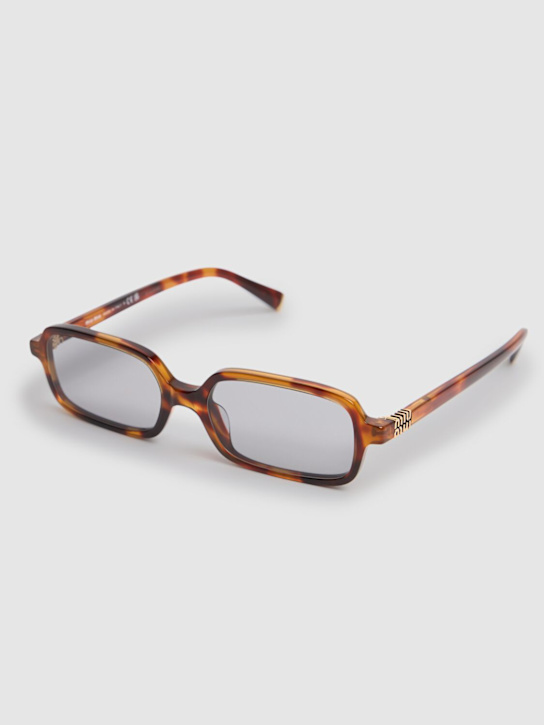 Miu Miu: Occhiali da sole quadrati Regard in acetato - women_2 | Luisa Via Roma