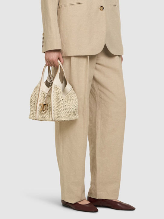 Tod's: Mini T crochet shopping bag - women_1 | Luisa Via Roma