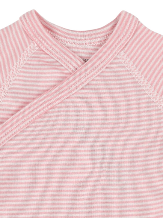 Petit Bateau: Set of 3 cotton jersey bodysuits - White/Pink - kids-girls_1 | Luisa Via Roma