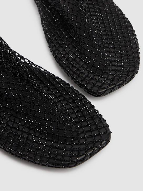 Christopher Esber: 5mm Minette crystal mesh flats - Black - women_3 | Luisa Via Roma