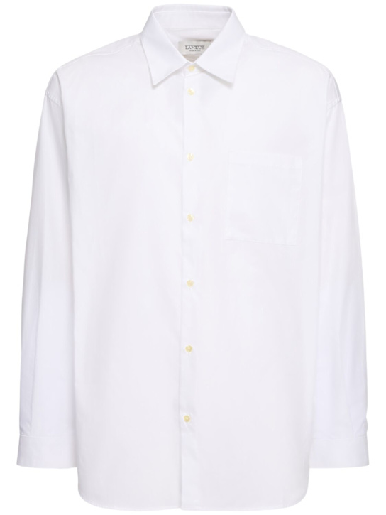 Laneus: Poplin shirt - Bianco/White - men_0 | Luisa Via Roma
