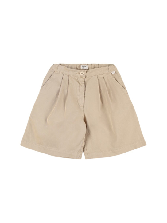 Il Gufo: Shorts in drill di cotone stretch - kids-girls_0 | Luisa Via Roma