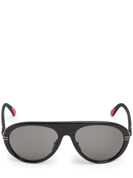 Moncler: Navigaze飞行员太阳镜 - 黑色/烟色 - women_0 | Luisa Via Roma