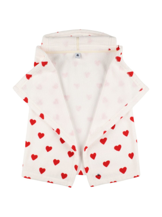 Petit Bateau: Printed cotton jersey swaddle blanket - White/Red - kids-boys_0 | Luisa Via Roma