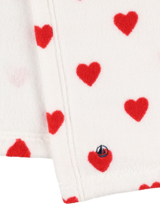 Petit Bateau: Printed cotton jersey swaddle blanket - White/Red - kids-boys_1 | Luisa Via Roma