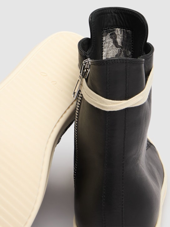 Rick Owens: High sneakers - Black/Milk - men_4 | Luisa Via Roma