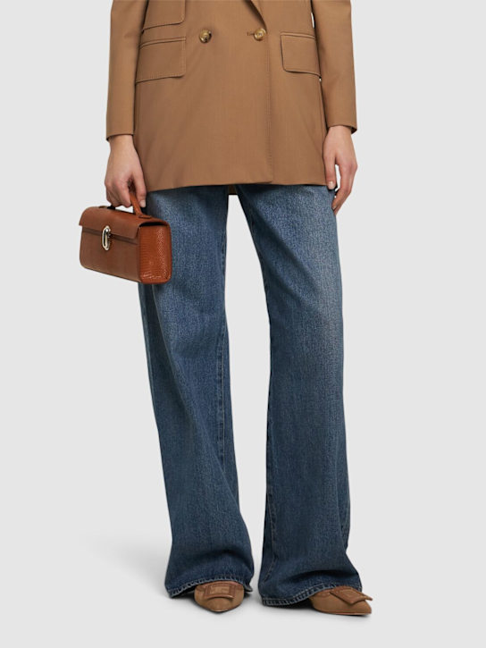 Roger Vivier: 45mm Viv In The City suede mules - Tan - women_1 | Luisa Via Roma