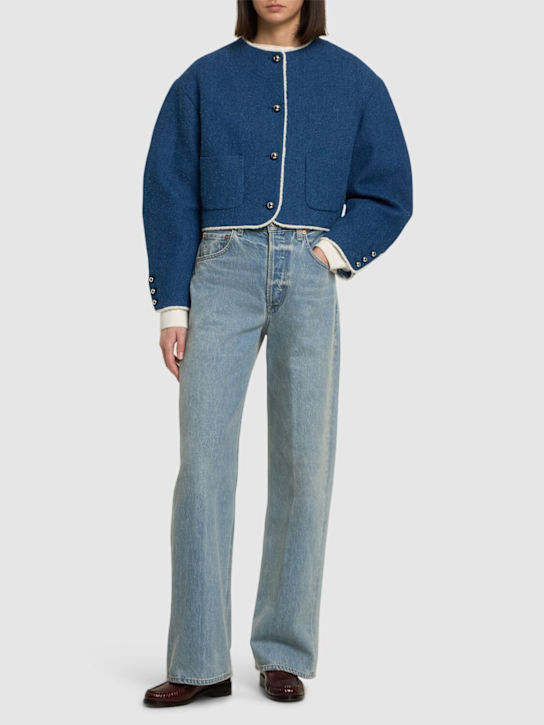 MSGM: Giacca senza colletto in misto cotone - women_1 | Luisa Via Roma