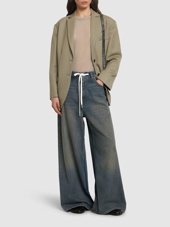 MM6 Maison Margiela: Mid rise straight jeans - women_1 | Luisa Via Roma