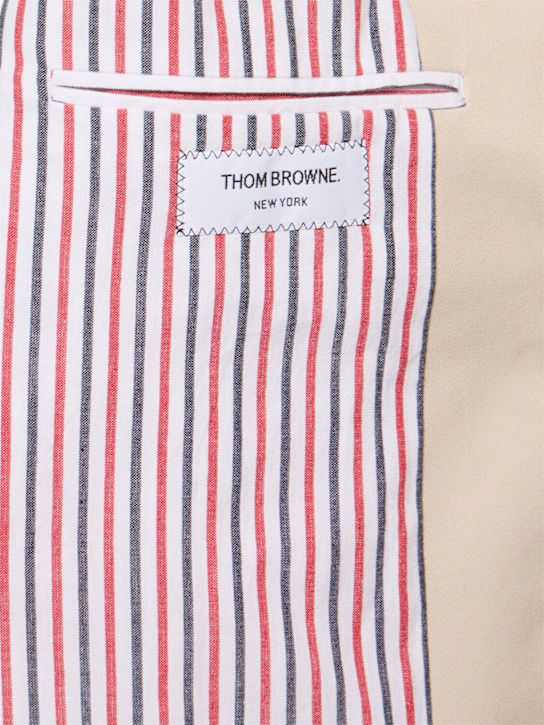 Thom Browne: Tailored raglan coat - Khaki - men_6 | Luisa Via Roma