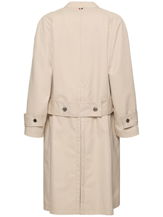 Thom Browne: Tailored raglan coat - Khaki - men_4 | Luisa Via Roma