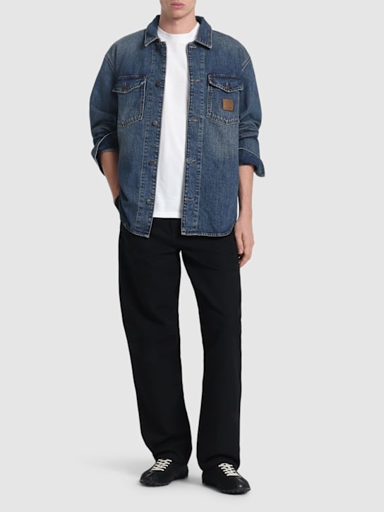 Carhartt WIP: Single-knee Dearborn denim jeans - Black - men_1 | Luisa Via Roma