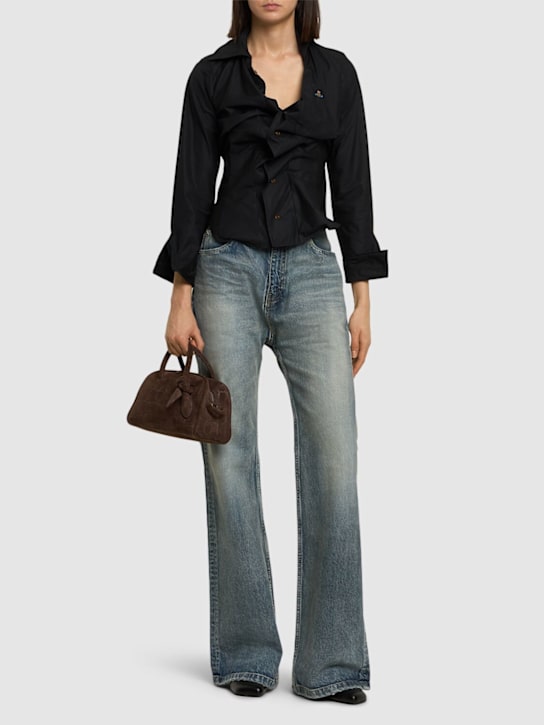Vivienne Westwood: Drunken cotton poplin shirt - women_1 | Luisa Via Roma
