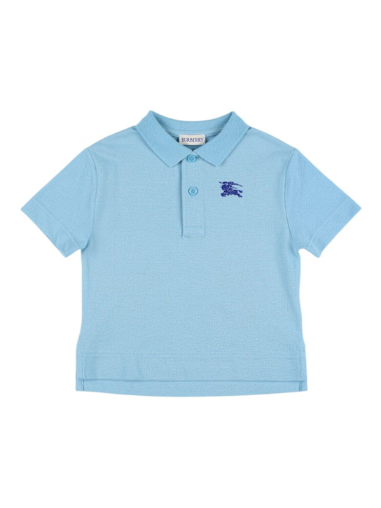 Burberry: Polo in cotone piqué - kids-boys_0 | Luisa Via Roma