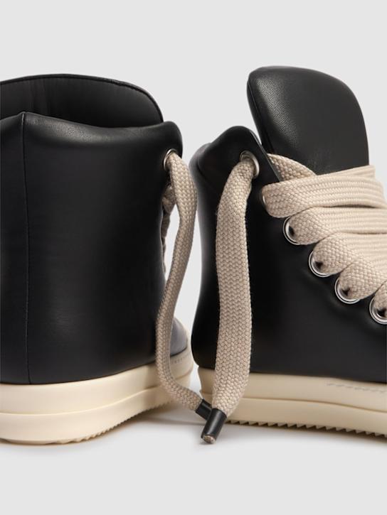 Rick Owens: Jumbolaced sneakers - Black/Milk - men_3 | Luisa Via Roma