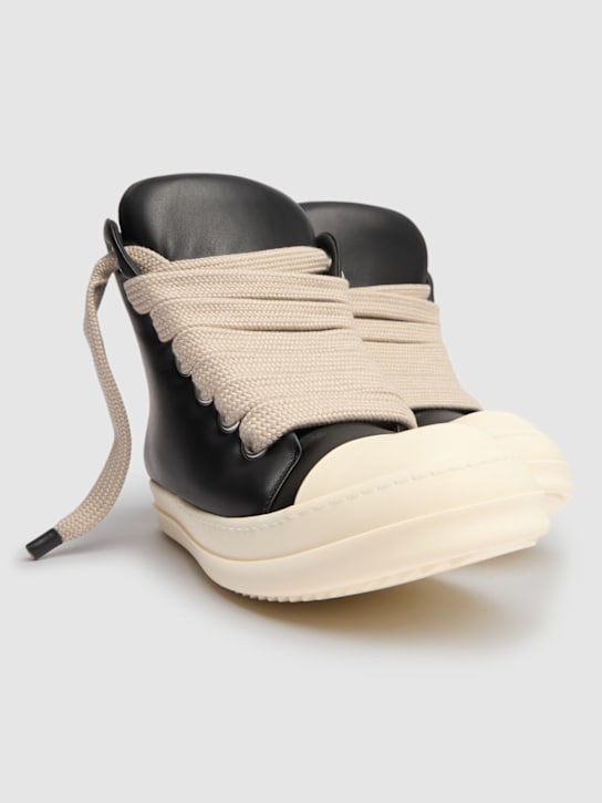 Rick Owens: Jumbolaced sneakers - Black/Milk - men_2 | Luisa Via Roma