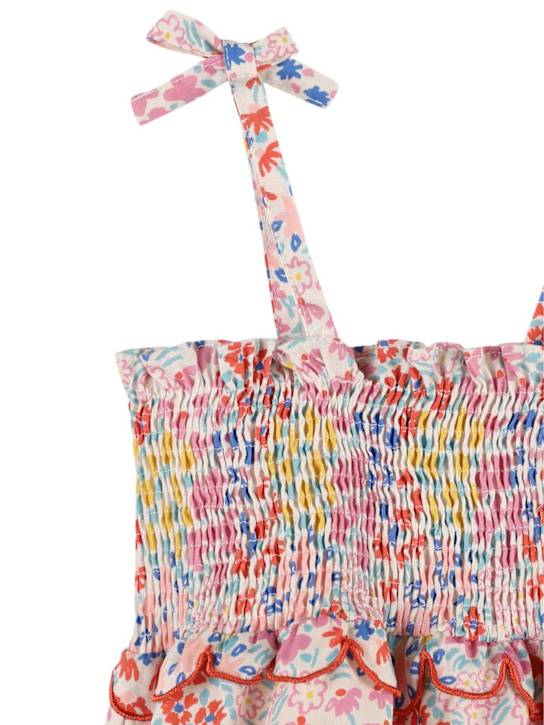 The New Society: コットンジャージーロンパース - ピンク/マルチカラー - kids-girls_1 | Luisa Via Roma