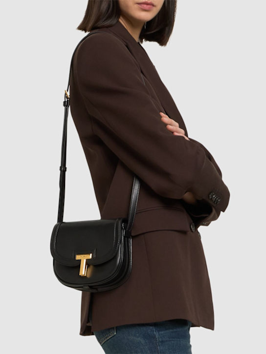 Tom Ford: Mini Wallis shiny smooth leather bag - women_1 | Luisa Via Roma