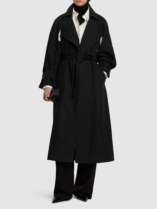 The Frankie Shop: Astoria cutout raglan sleeve trench coat - women_1 | Luisa Via Roma