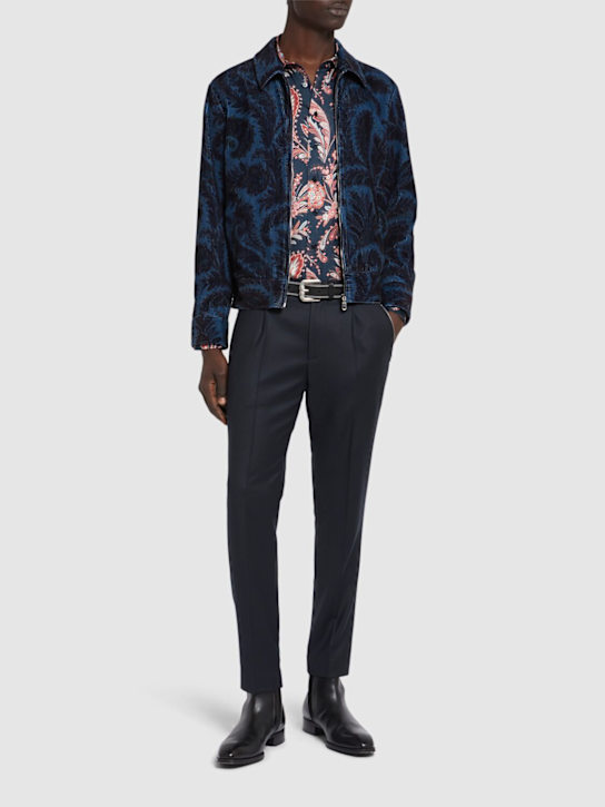 Etro: Wool carrot leg pants - men_1 | Luisa Via Roma