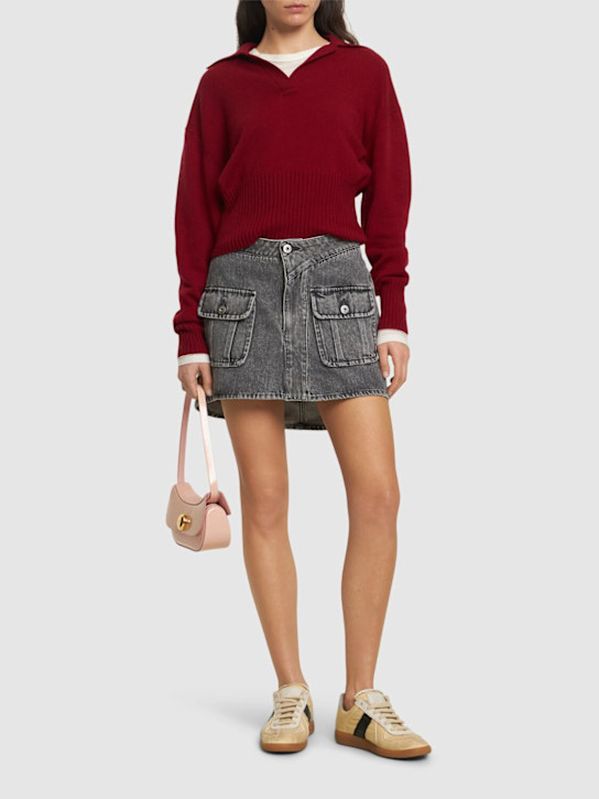Patch pocket denim mini skirt - Thumbnail 2