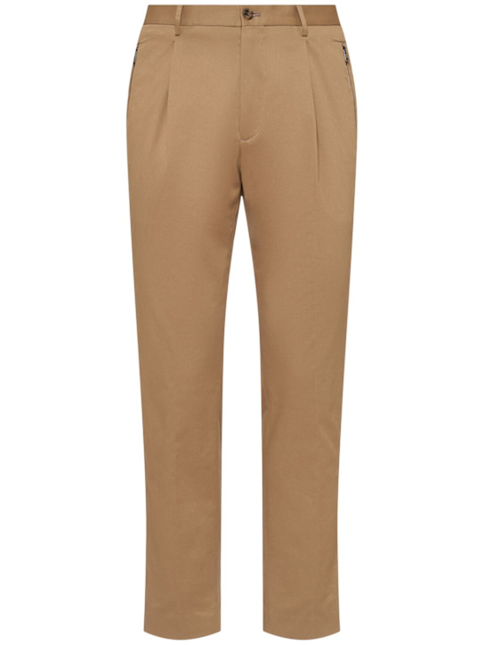 Etro: Stretch cotton carrot leg pants - men_0 | Luisa Via Roma
