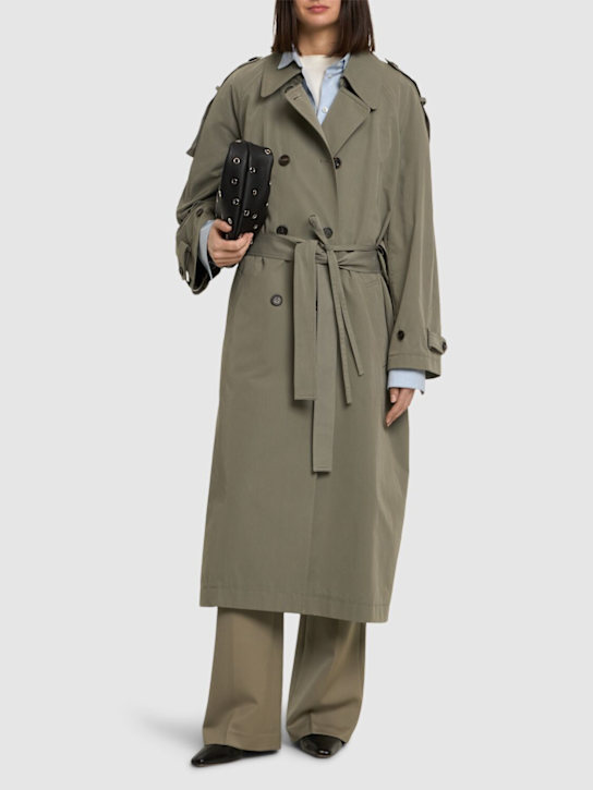 LOW CLASSIC: Belt bag cotton blend trench coat - women_1 | Luisa Via Roma