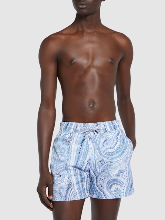 Etro: Printed swim shorts - men_1 | Luisa Via Roma