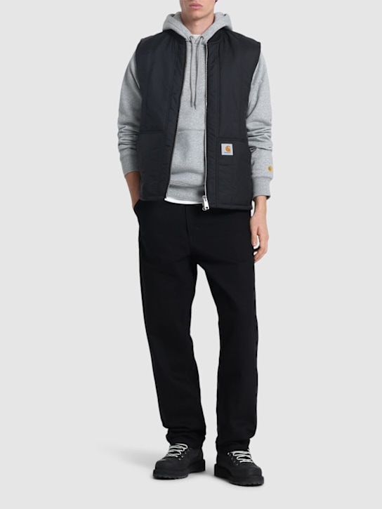 Carhartt WIP: Smith single knee denim jeans - Black Rigid - men_1 | Luisa Via Roma