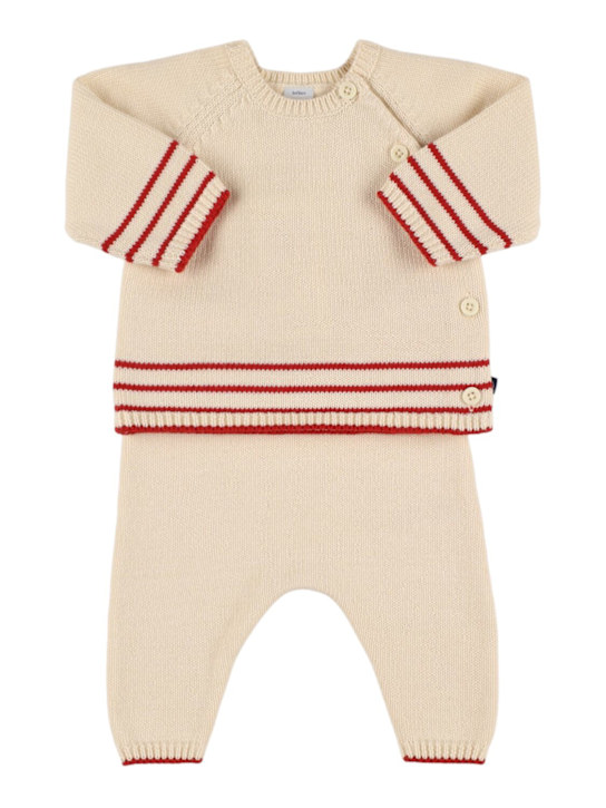Petit Bateau: Printed cotton knit sweater & pants - kids-boys_0 | Luisa Via Roma