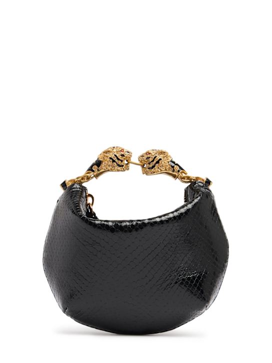 Roberto Cavalli: Hobo embossed leather top handle bag - women_0 | Luisa Via Roma