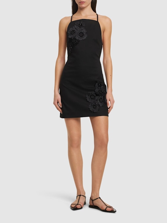 MSGM: Vestito in popeline con decorazioni - women_1 | Luisa Via Roma