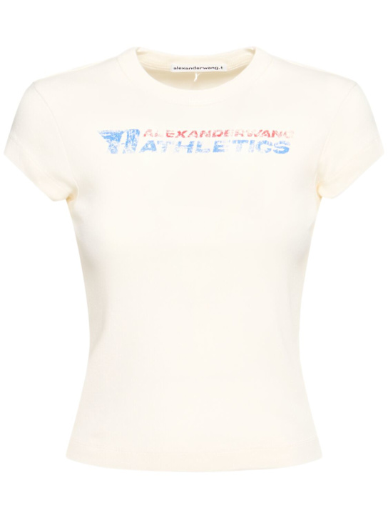 Alexander Wang: Graphic baby cotton t-shirt - women_0 | Luisa Via Roma