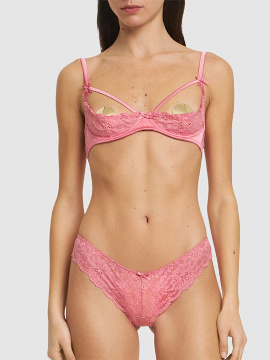 Fleur Du Mal: Charlotte crotchless briefs - women_1 | Luisa Via Roma