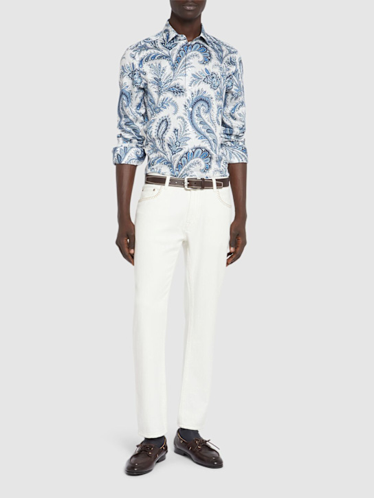 Etro: Printed cotton shirt - men_1 | Luisa Via Roma
