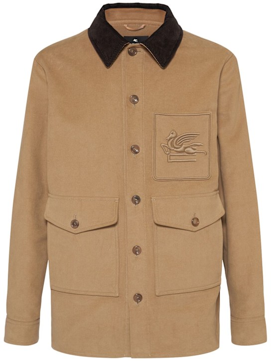 Etro: Logo棉质夹克 - men_0 | Luisa Via Roma