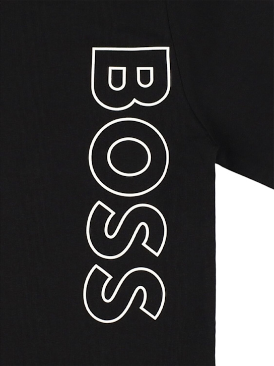 Boss: Cotton jersey long sleeve t-shirt - kids-boys_1 | Luisa Via Roma
