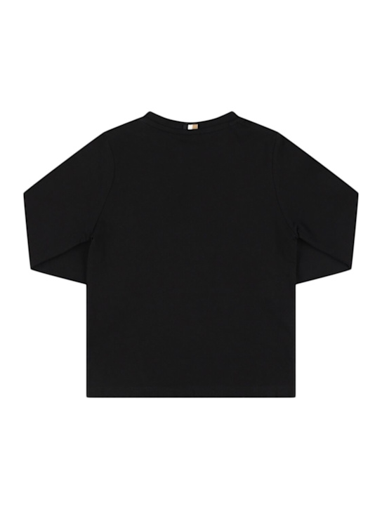 Boss: Cotton jersey long sleeve t-shirt - kids-boys_2 | Luisa Via Roma