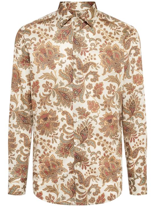 Etro: Printed cotton shirt - men_0 | Luisa Via Roma