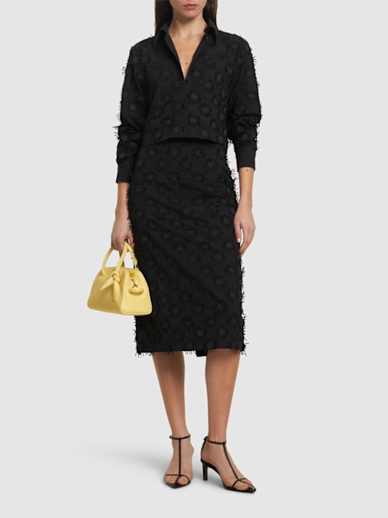 MSGM: Cotton blend midi skirt - women_1 | Luisa Via Roma