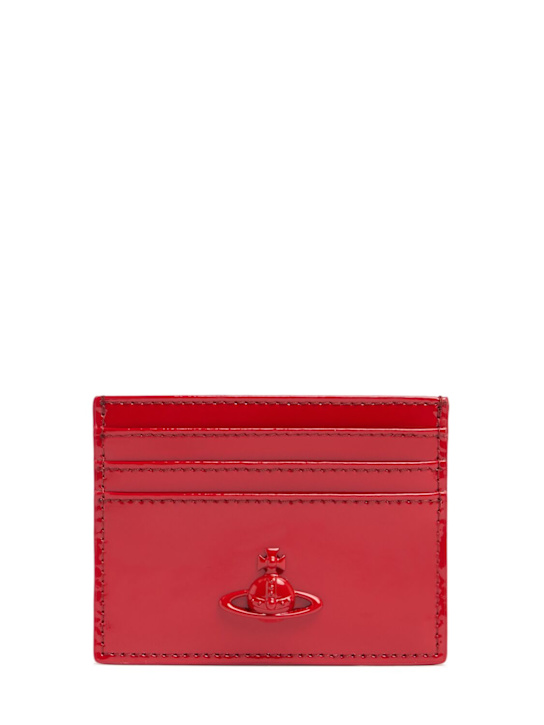 Vivienne Westwood: Shiny patent card holder - women_0 | Luisa Via Roma
