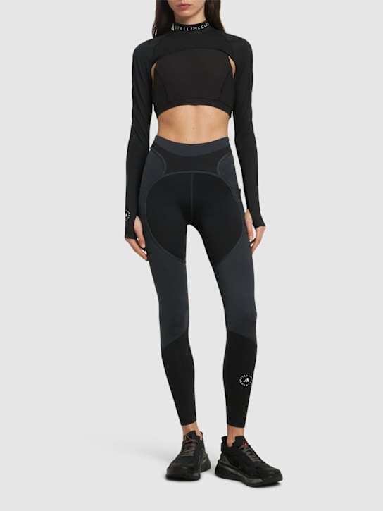 adidas By Stella McCartney: Two-Tone leggings - women_1 | Luisa Via Roma