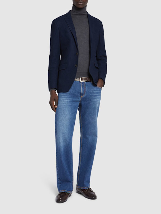 Etro: Logo wool turtleneck sweater - men_1 | Luisa Via Roma